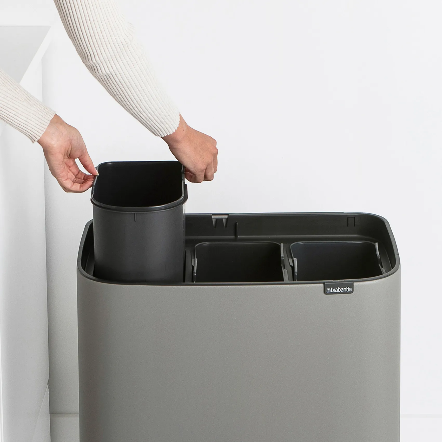 Bo Touch Bin 3 x 11 litros, Mineral concrete grey Brabantia