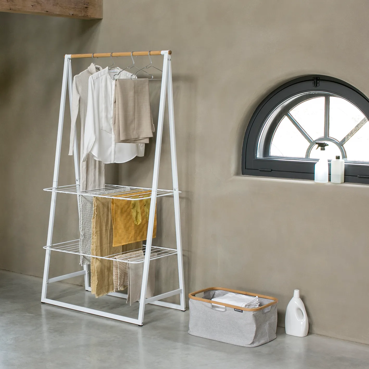 Cabide para roupa Linn grande, Branco Brabantia