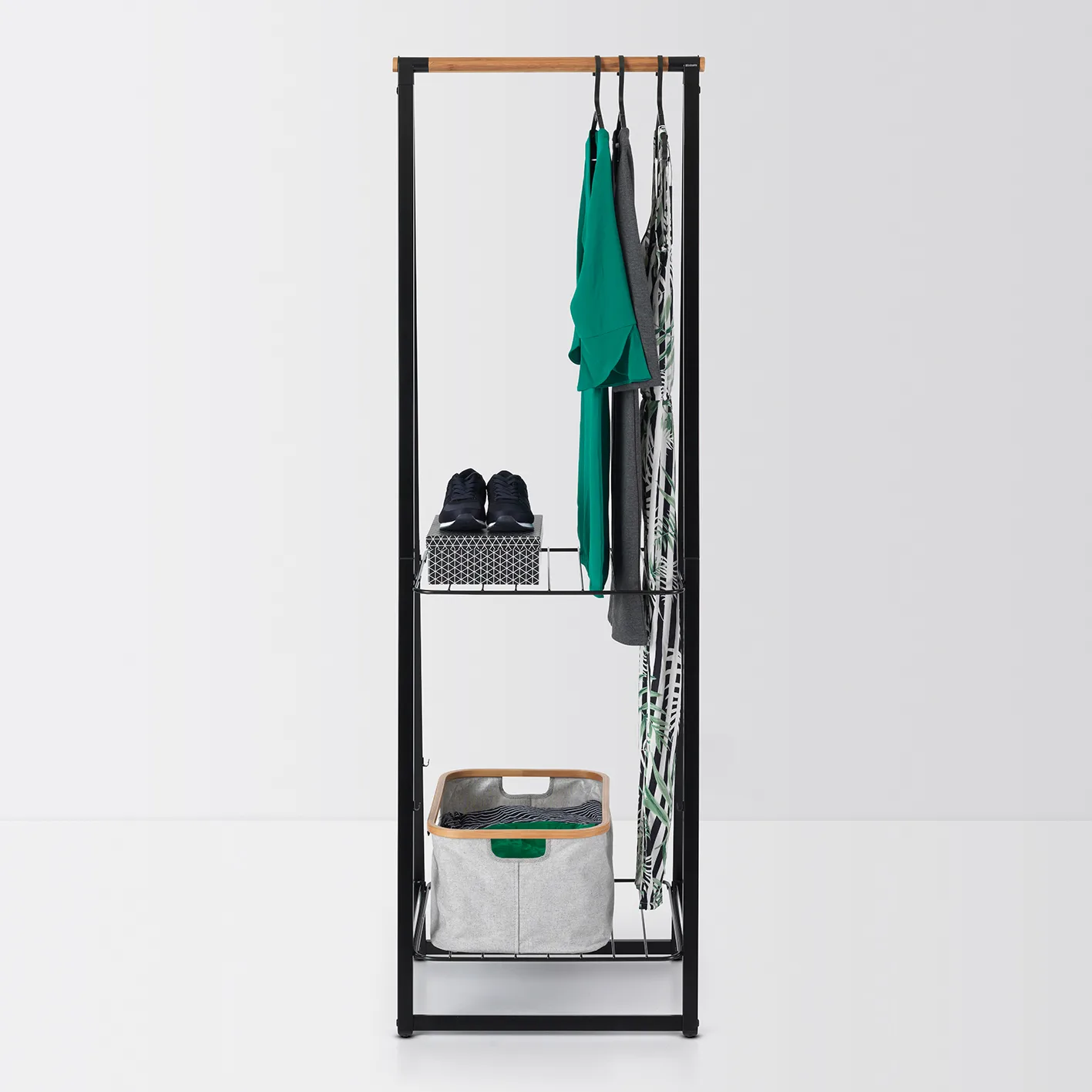 Cabide para roupa Linn pequeno, Preto Brabantia