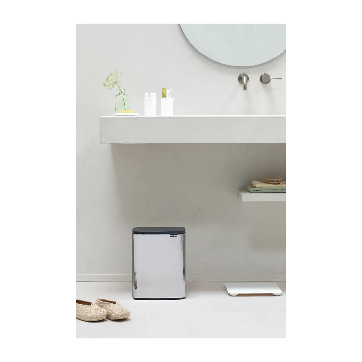 Caixote Bo 12 L, Aço escovado - brilhante Brabantia