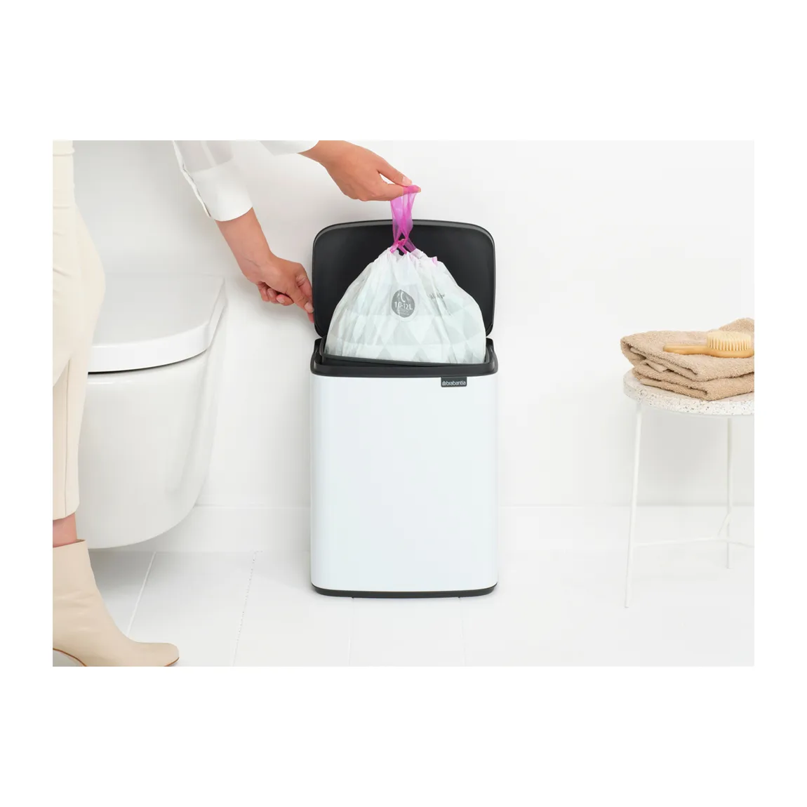 Caixote Bo 12 L, Branco Brabantia