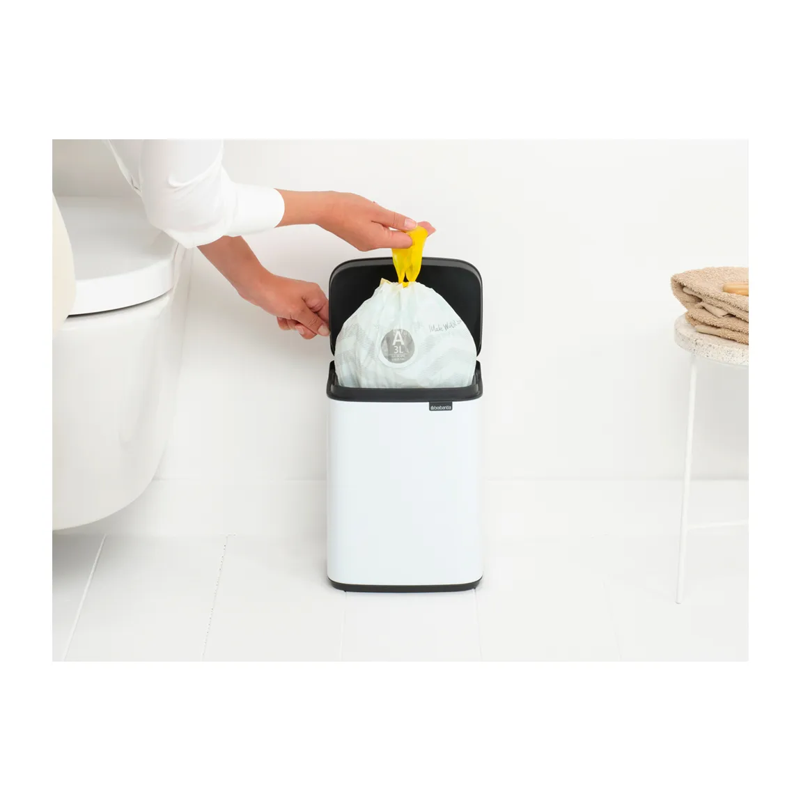 Caixote Bo 4 L, Branco Brabantia