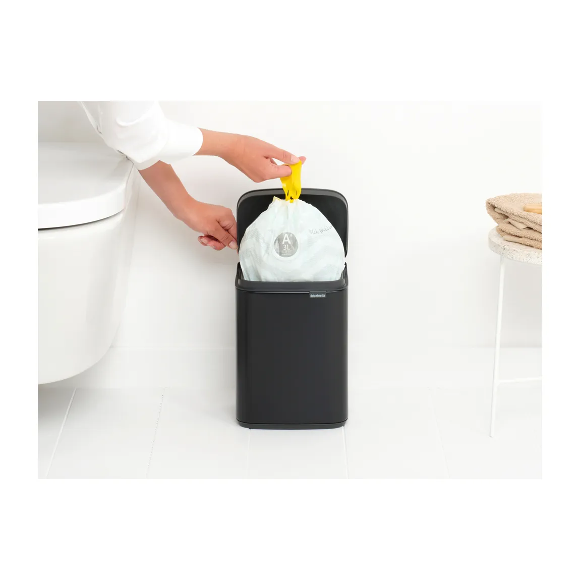 Caixote Bo 4 L, Preto matte Brabantia