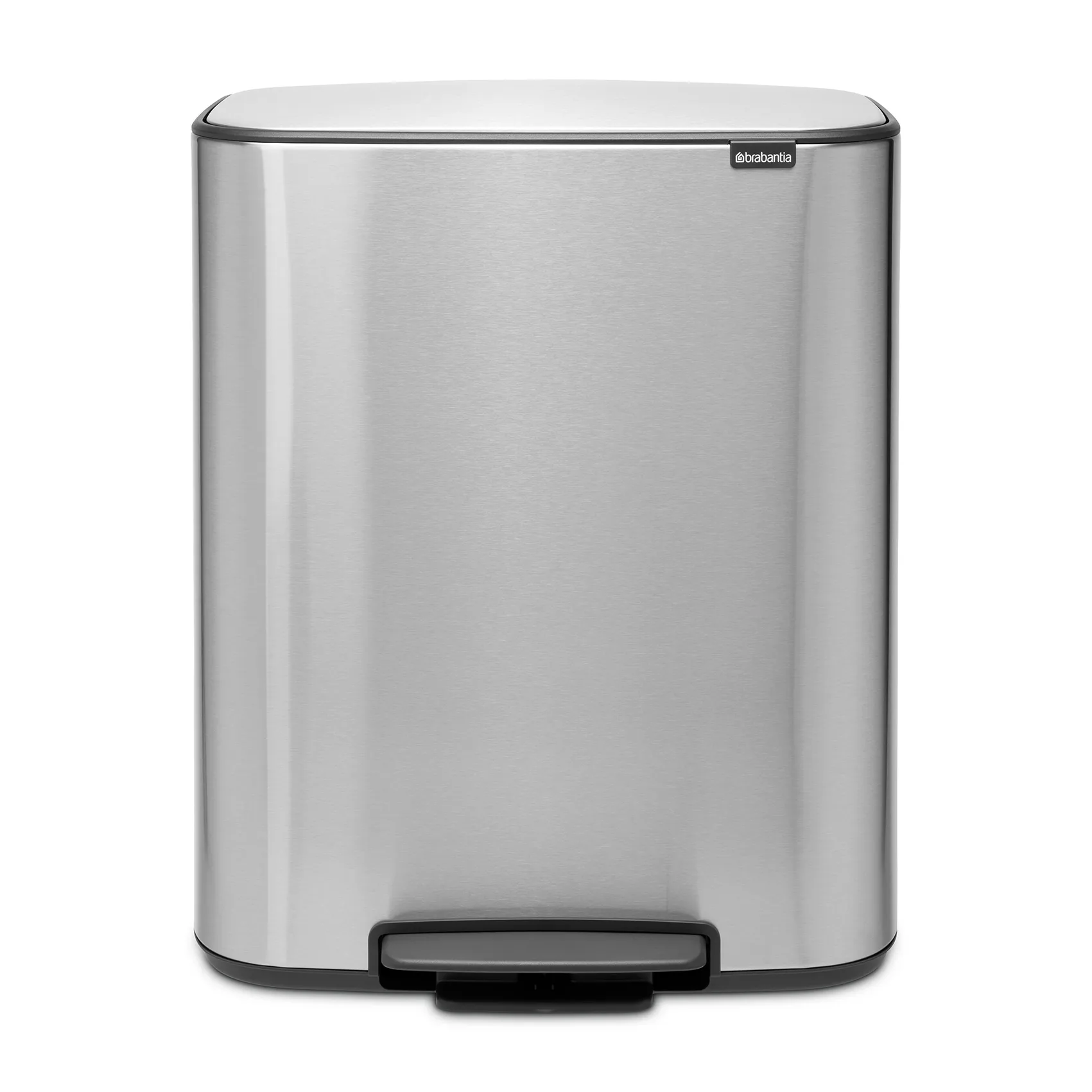Caixote com pedal Bo Bin 2x30 L, aço mate Brabantia