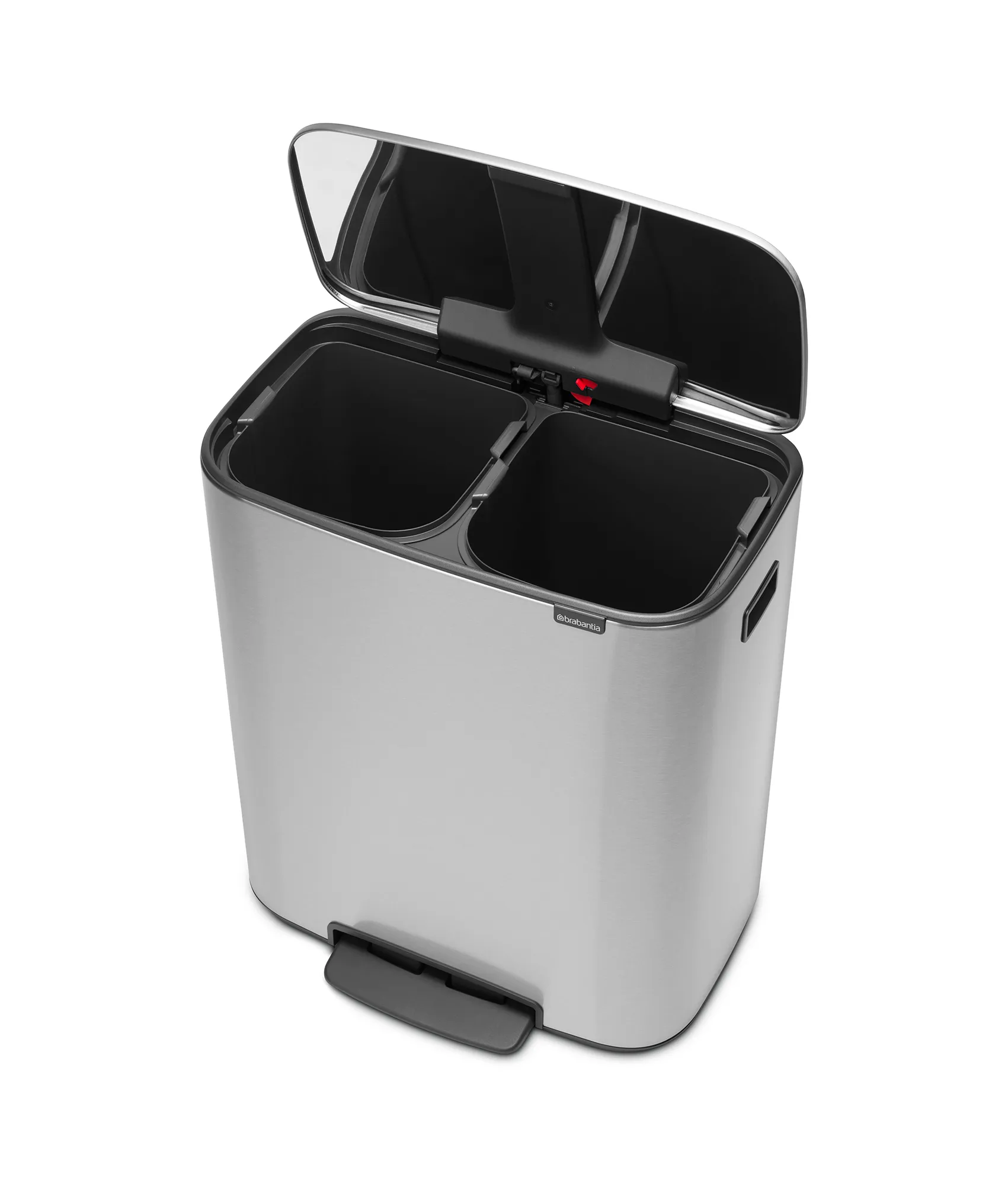 Caixote com pedal Bo Bin 2x30 L, aço mate Brabantia