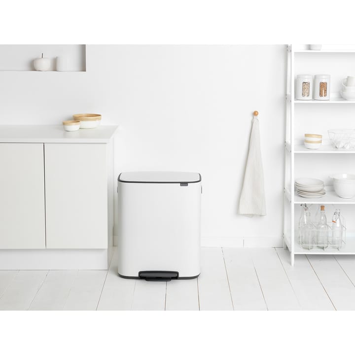 Caixote com pedal Bo Bin 2x30 L, Branco Brabantia