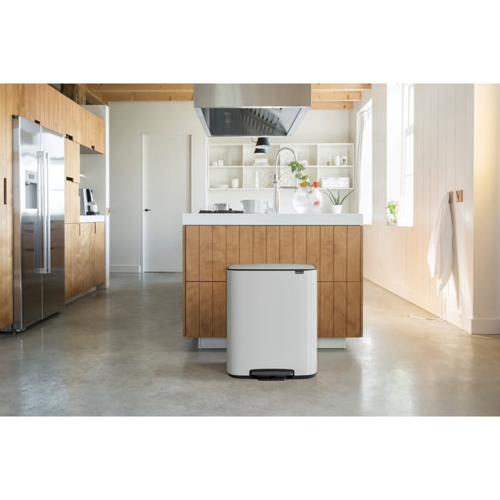 Caixote com pedal Bo Bin 2x30 L, Branco Brabantia