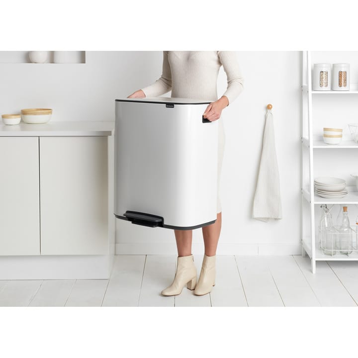 Caixote com pedal Bo Bin 2x30 L, Branco Brabantia