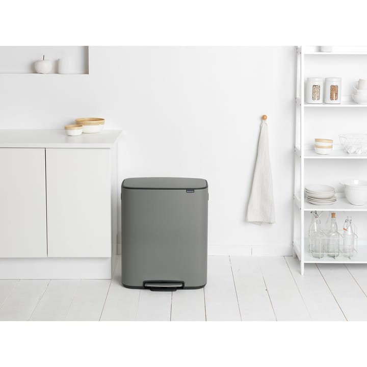 Caixote com pedal Bo Bin 2x30 L, Mineral concrete grey Brabantia