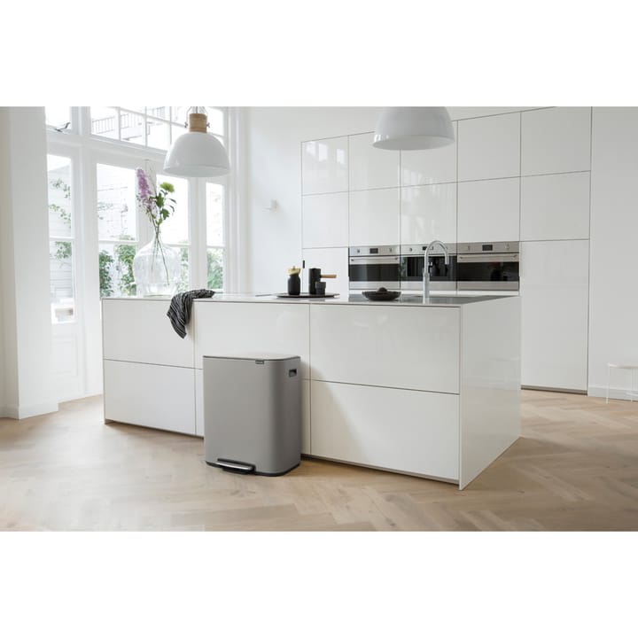 Caixote com pedal Bo Bin 2x30 L, Mineral concrete grey Brabantia