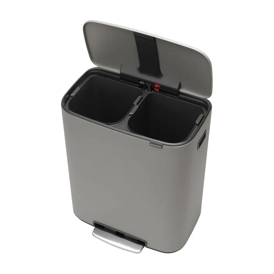 Caixote com pedal Bo Bin 2x30 L, Mineral concrete grey Brabantia