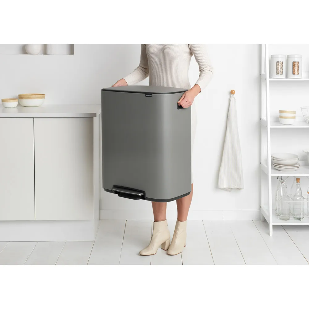Caixote de pedal Bo 60 L, Mineral concrete grey Brabantia