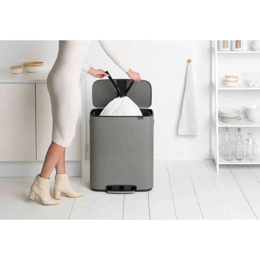 Caixote de pedal Bo 60 L, Mineral concrete grey Brabantia