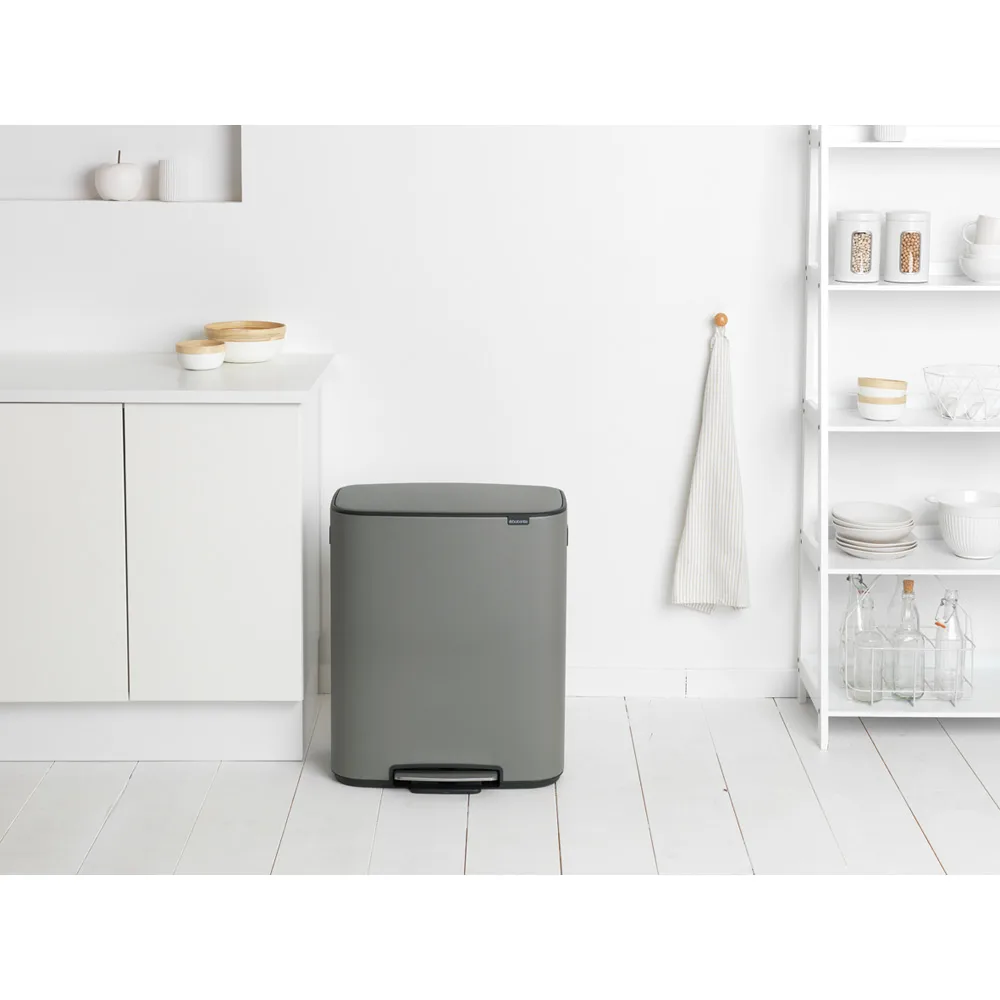 Caixote de pedal Bo 60 L, Mineral concrete grey Brabantia
