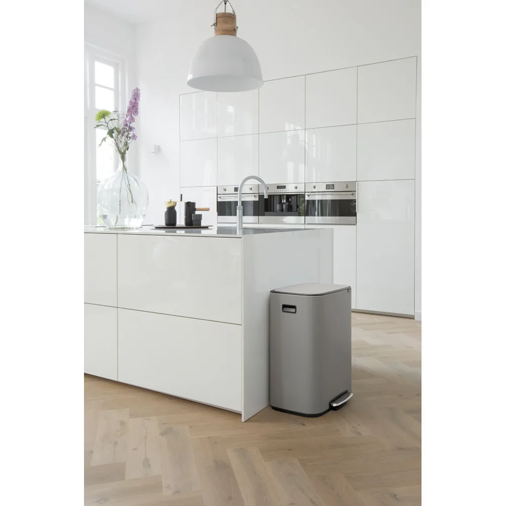 Caixote de pedal Bo 60 L, Mineral concrete grey Brabantia