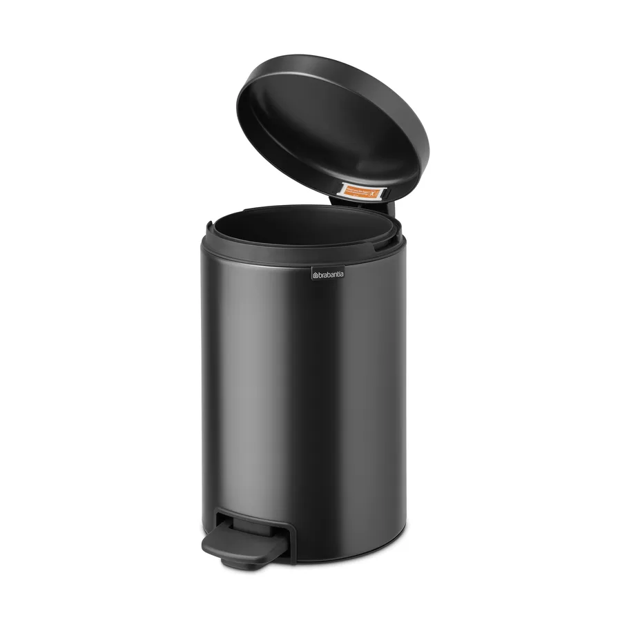 Caixote de pedal New Icon 12 litros, Confident Grey Brabantia