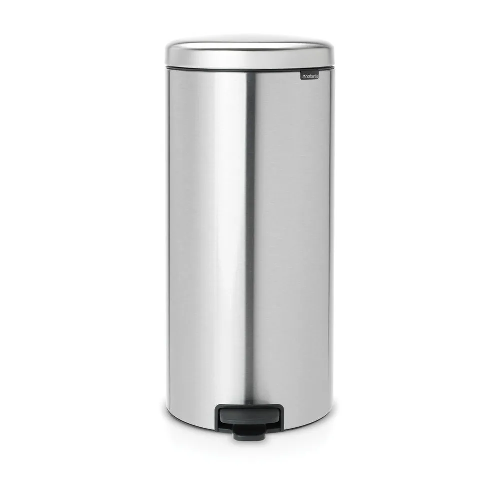 Caixote de pedal New Icon 30 litros, Matt steel fingerprint proof Brabantia