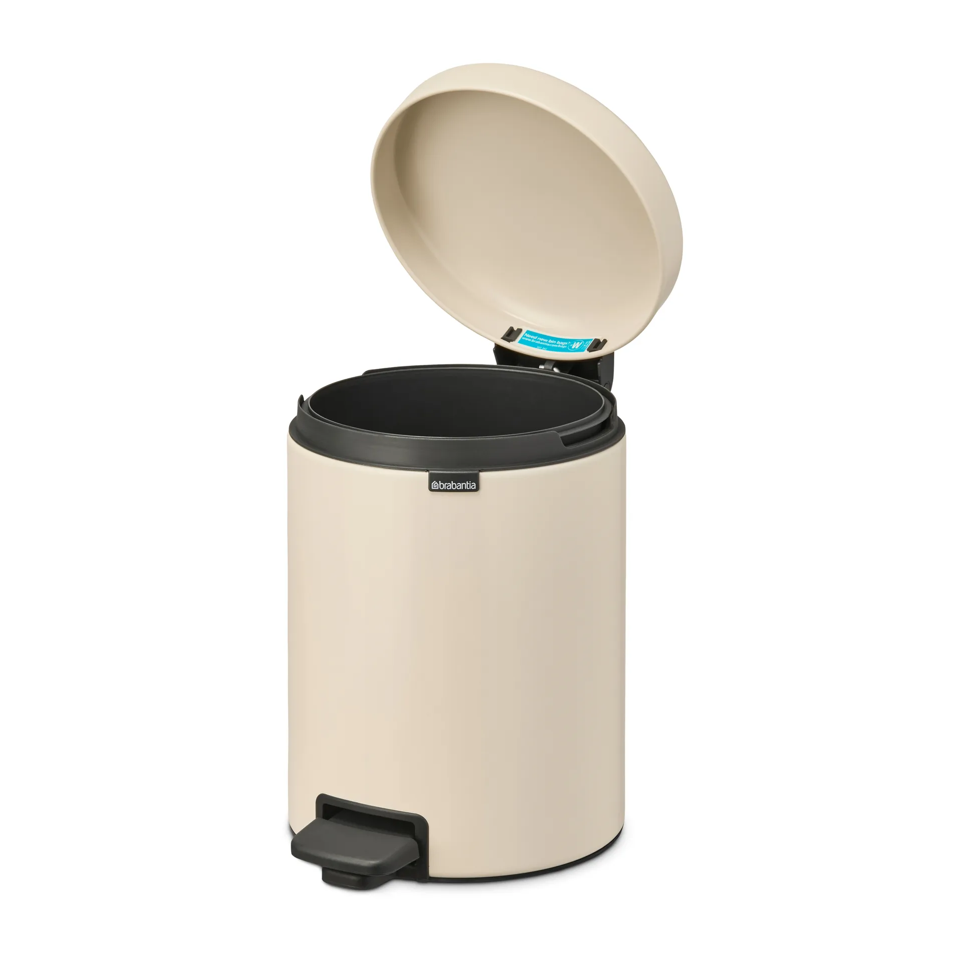 Caixote de pedal New Icon 5 litros, Soft beige Brabantia