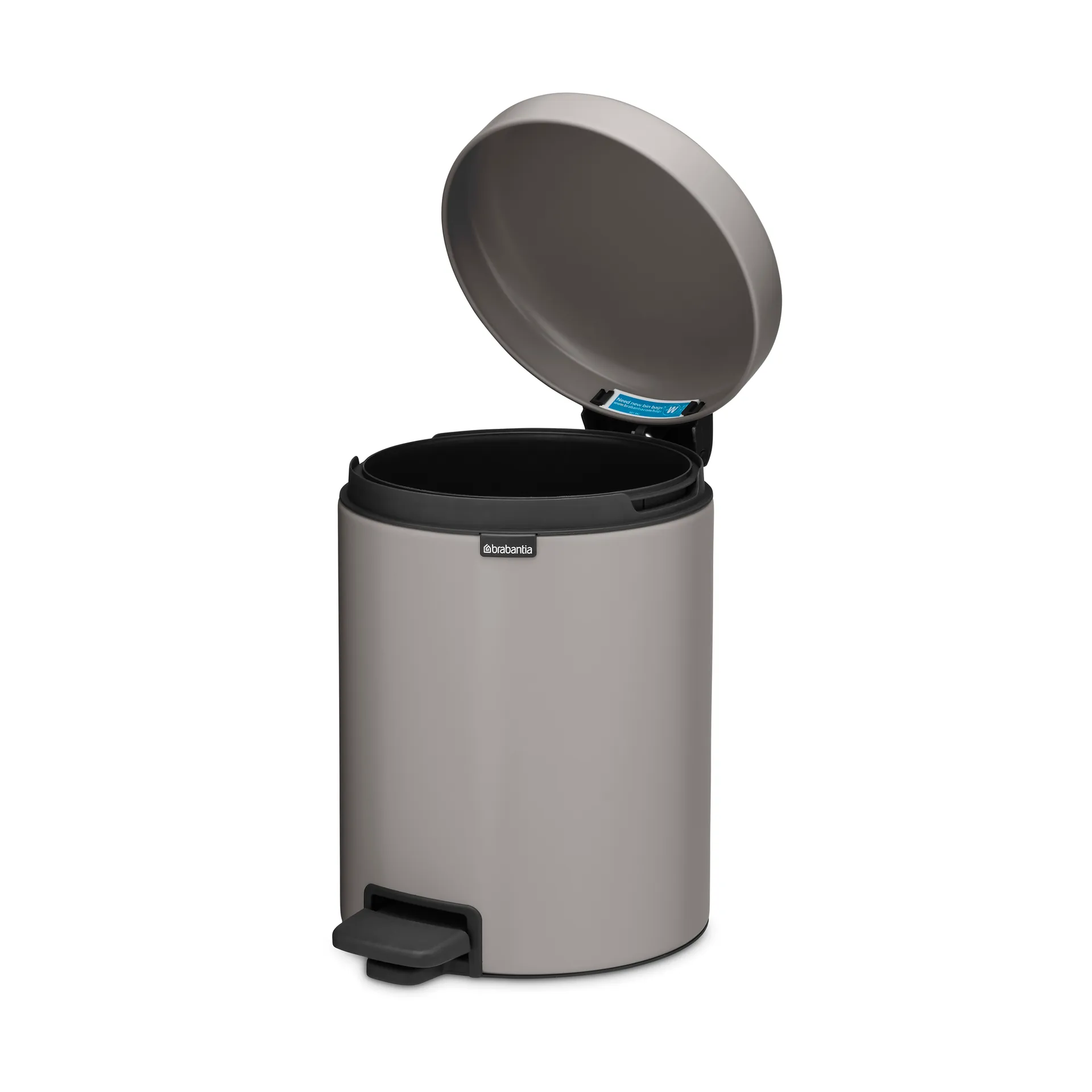 Caixote de pedal New Icon 5 litros, Soft grey Brabantia