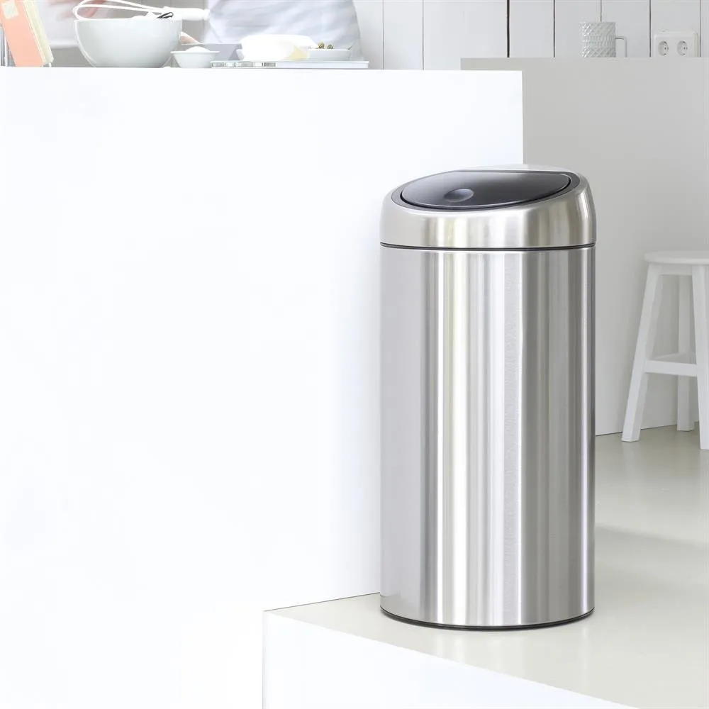 Caixote do lixo Touch Bin 45 l., aço mate Brabantia