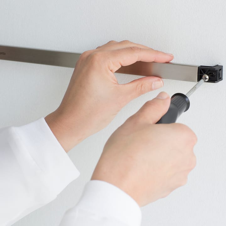 Calha com ganchos 60 cm Profile, aço escovado-mate Brabantia