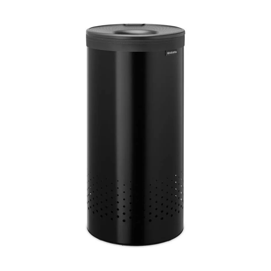 Cesto da roupa Brabantia com tampa de plástico 35 L, Preto mate Brabantia