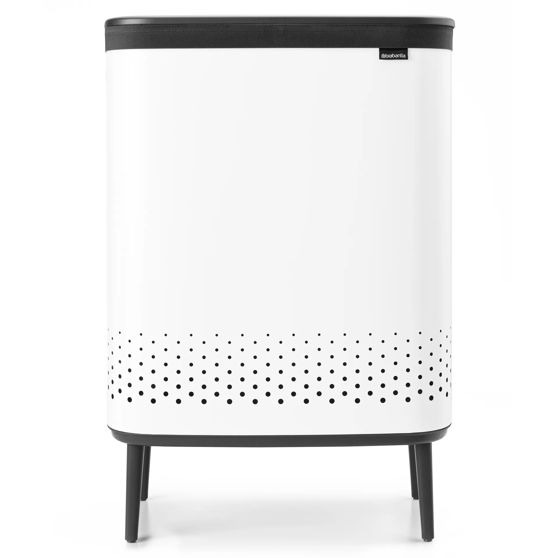 Cesto de roupa alto Bo 2x45 L, branco Brabantia
