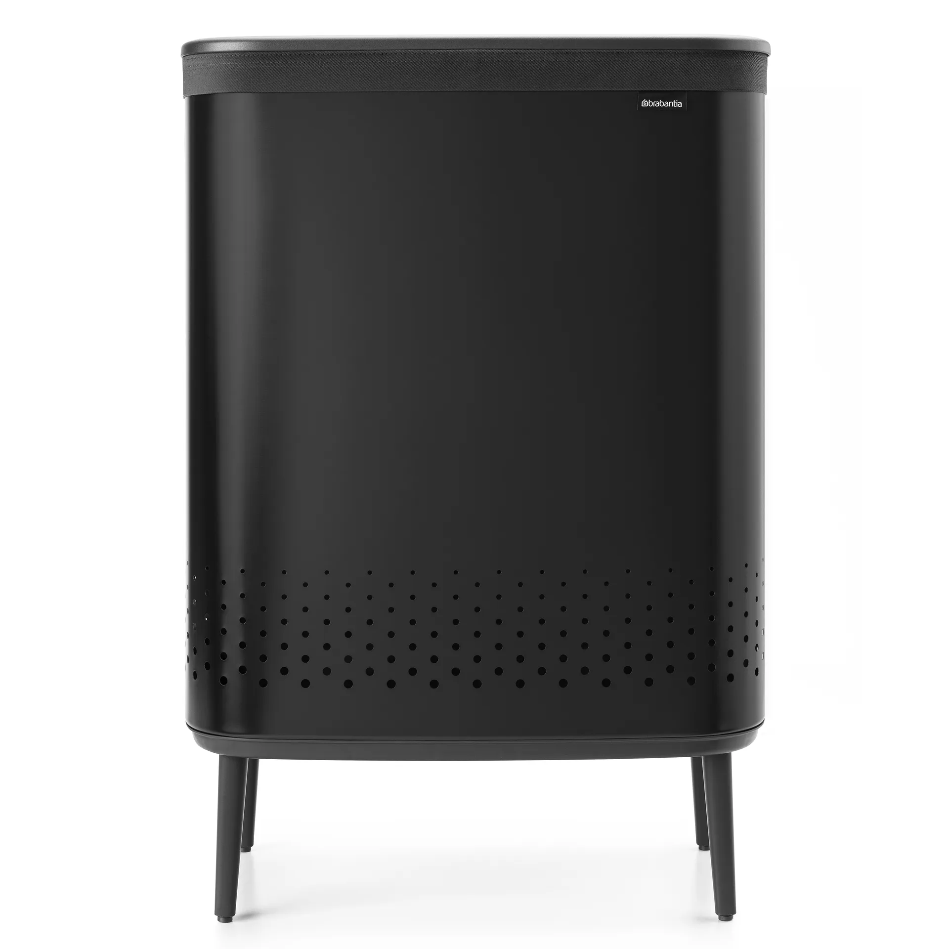 Cesto de roupa alto Bo 2x45 L, preto mate Brabantia