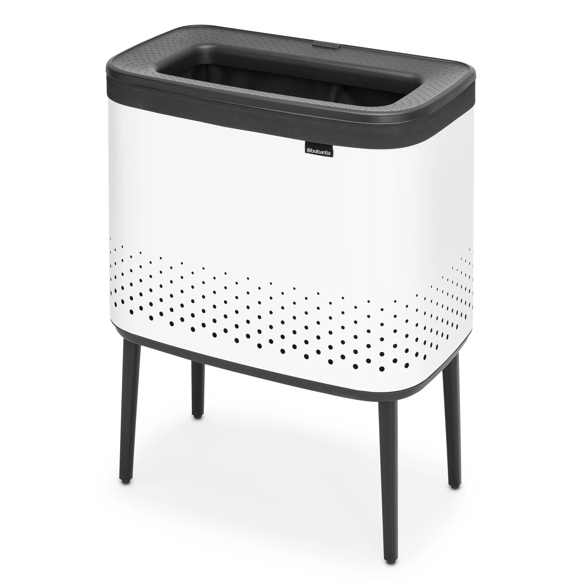 Cesto de roupa Bo 60 L, branco Brabantia