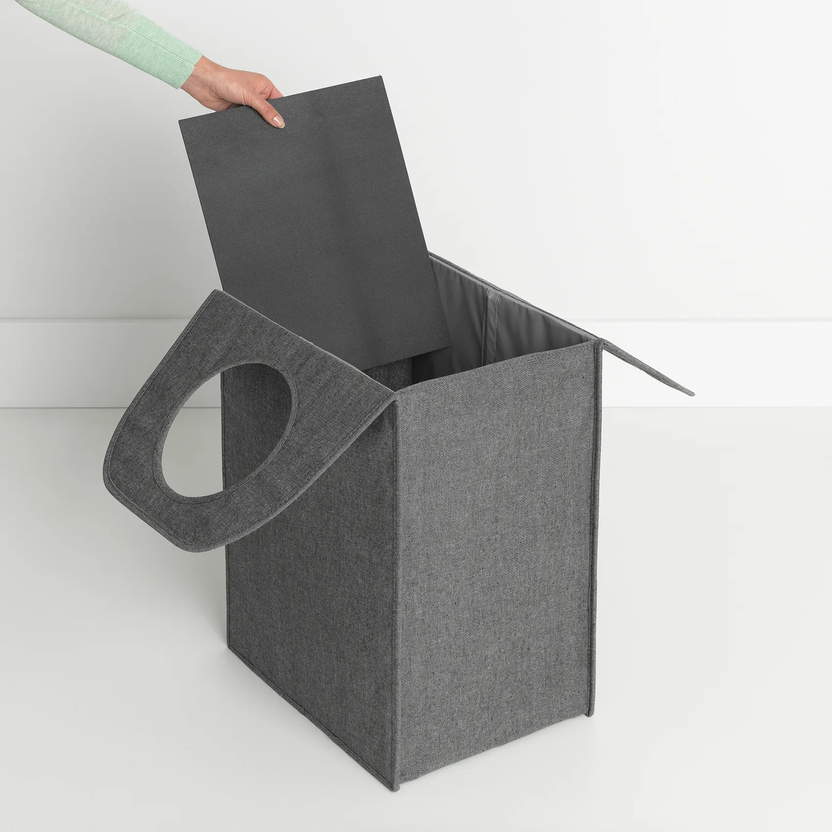 Cesto de roupa de tecido Brabantia retangular 55 litros, dark grey Brabantia