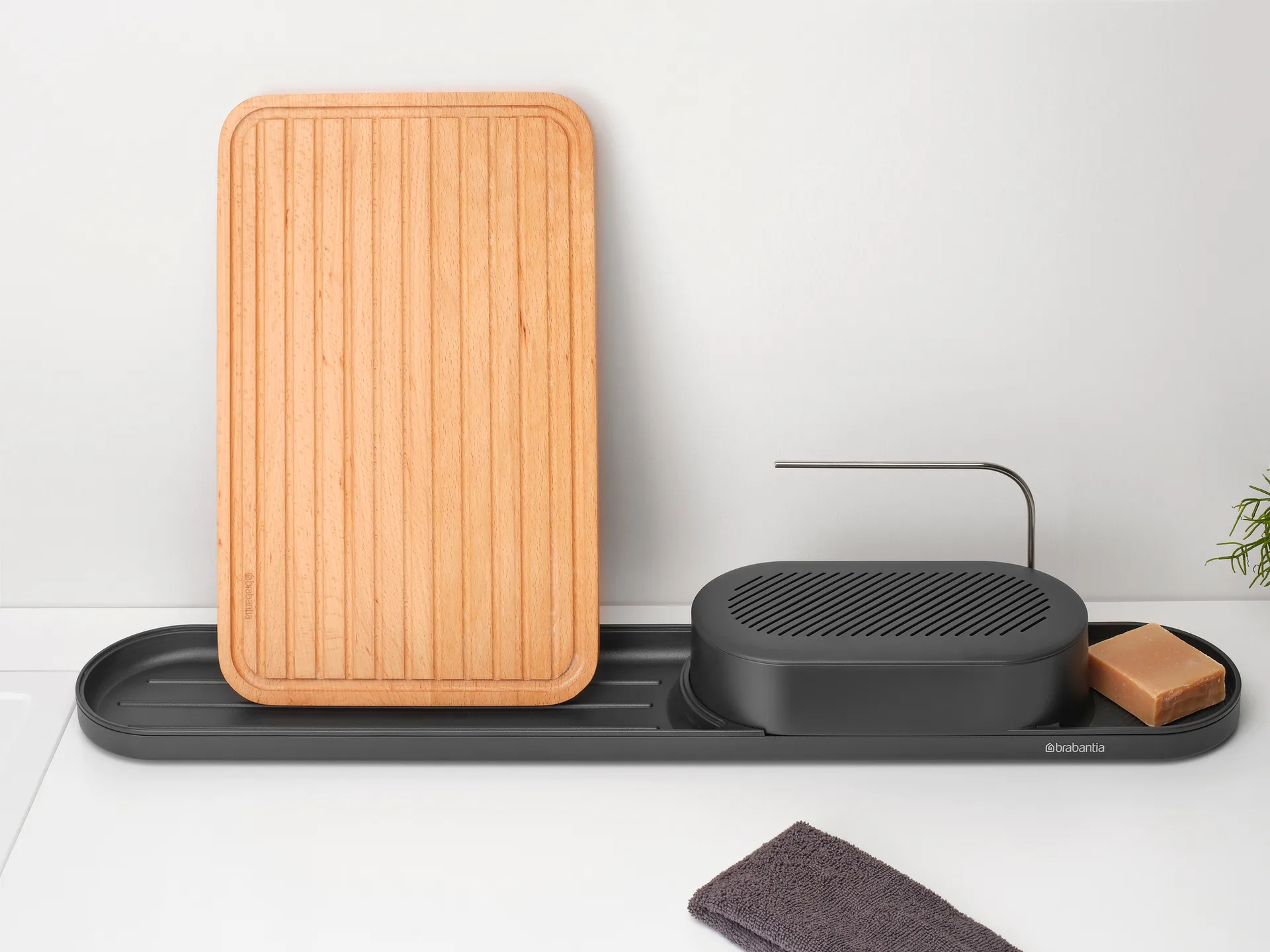 Conjunto Organizador de Pia SinkStyle 2 Peças, Mineral Infinite Grey Brabantia