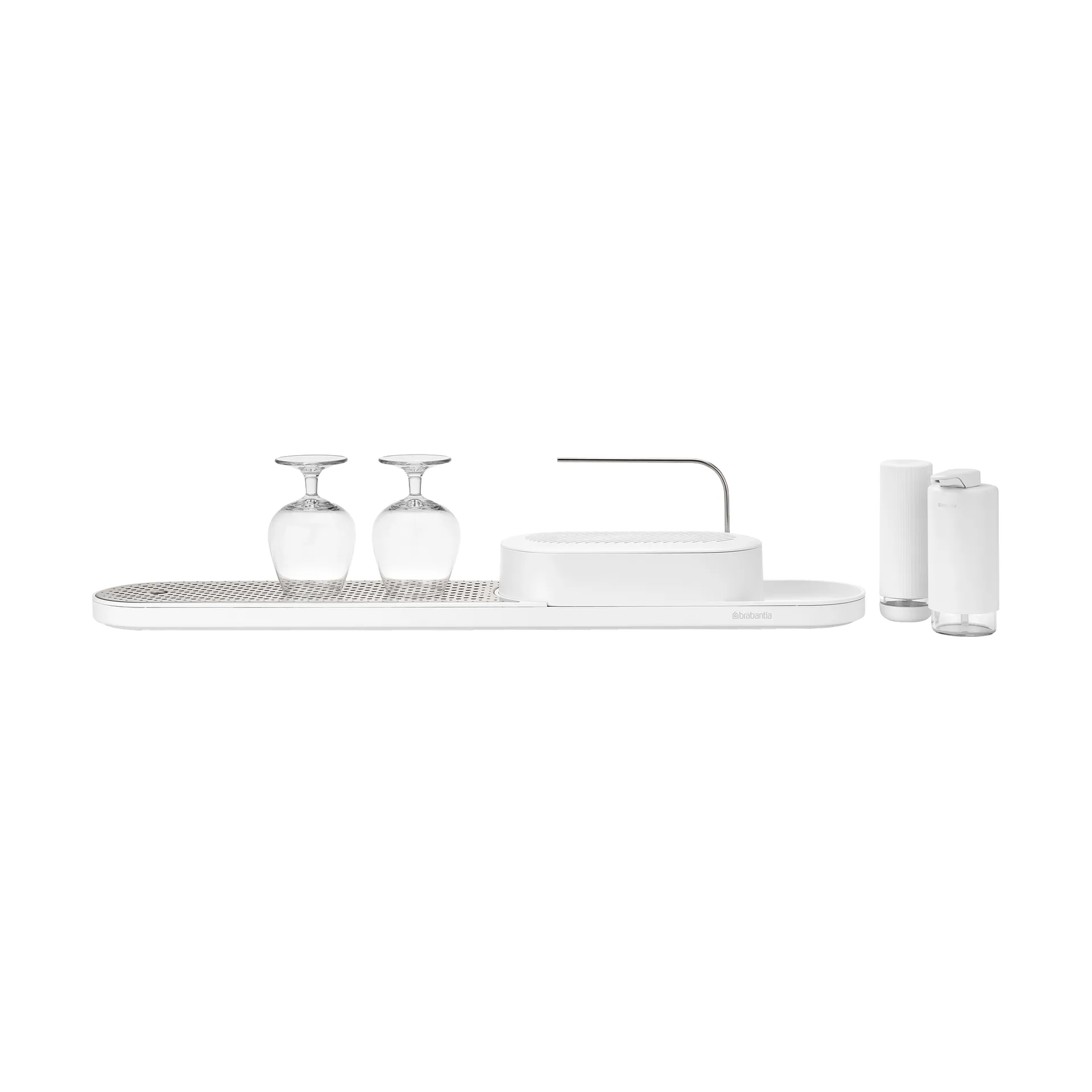 Conjunto Organizador de Pia SinkStyle 4 Peças,  Mineral Fresh White  Brabantia