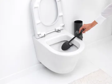 Escova WC MindSet com suporte - Mineral Infinite Grey, silicone - Brabantia