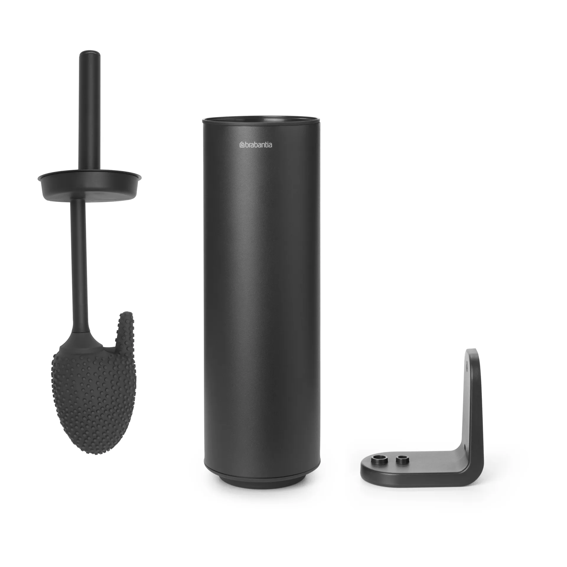 Escova WC MindSet com suporte, Mineral Infinite Grey, silicone Brabantia