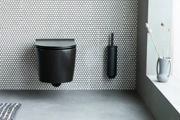 Escova WC MindSet com suporte - Mineral Infinite Grey, silicone - Brabantia