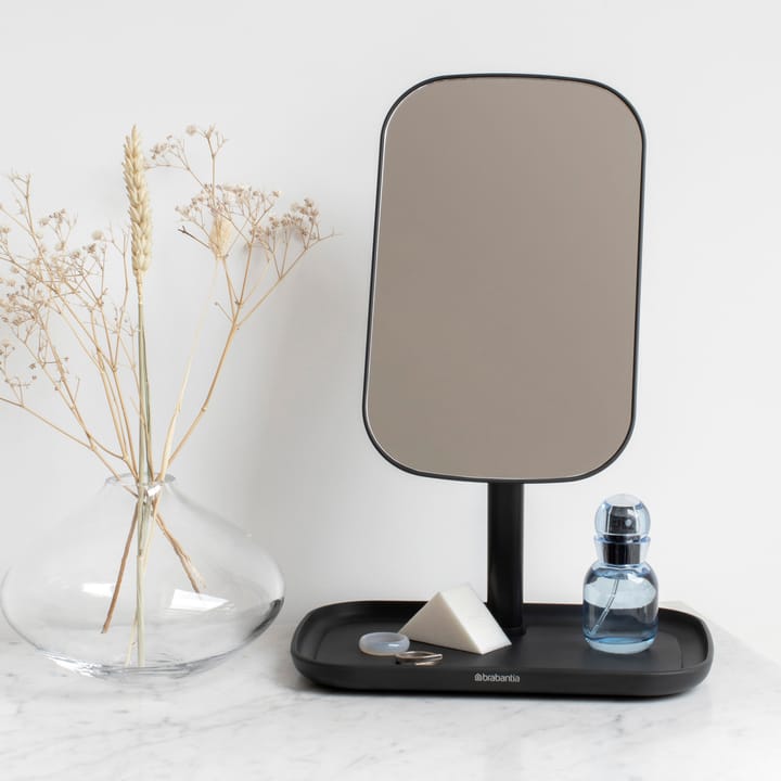 Espelho com bandeja de arrumação ReNew - dark grey - Brabantia