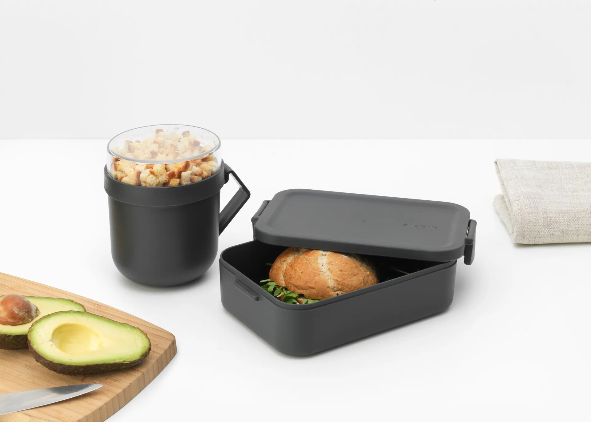 Make & Take conjunto de almoço 2 peças, Cinza escuro Brabantia