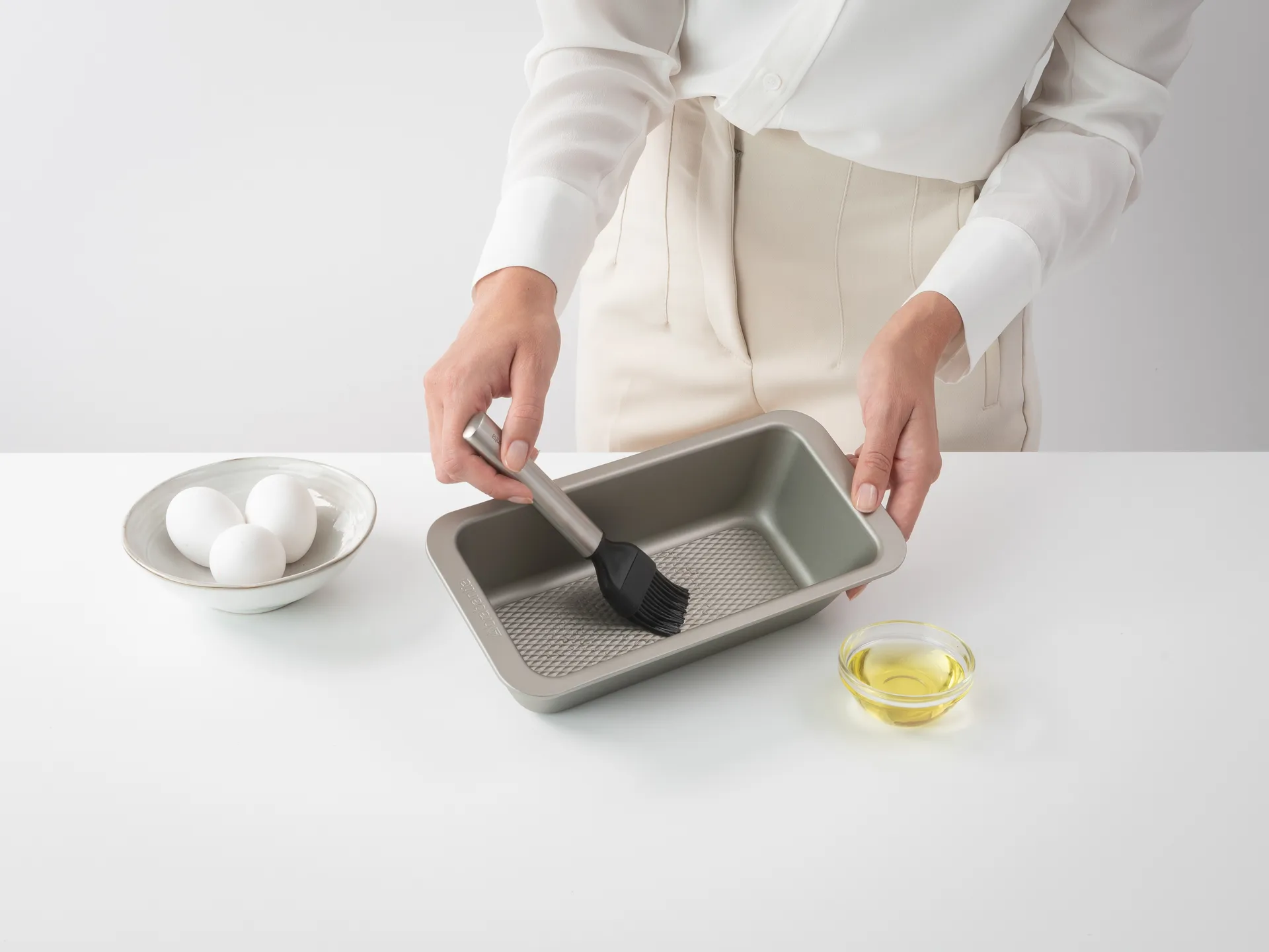 Pincel de pastelaria grande, silicone, Profile, Aço Inoxidável Brabantia