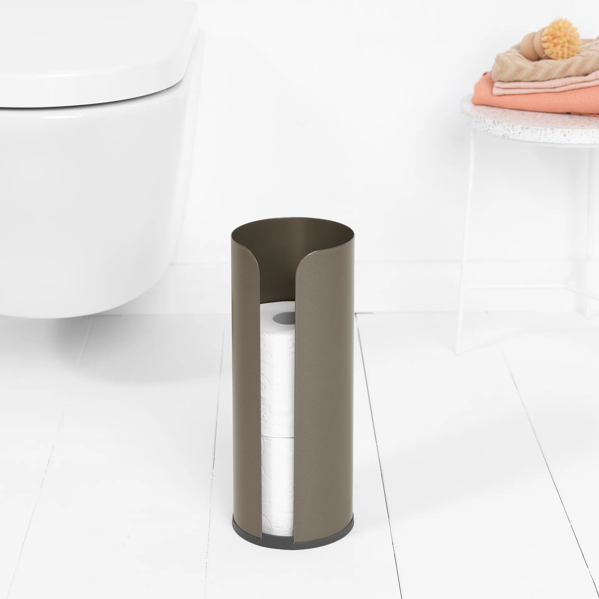 Porta-rolos de casa de banho Brabantia, platina Brabantia
