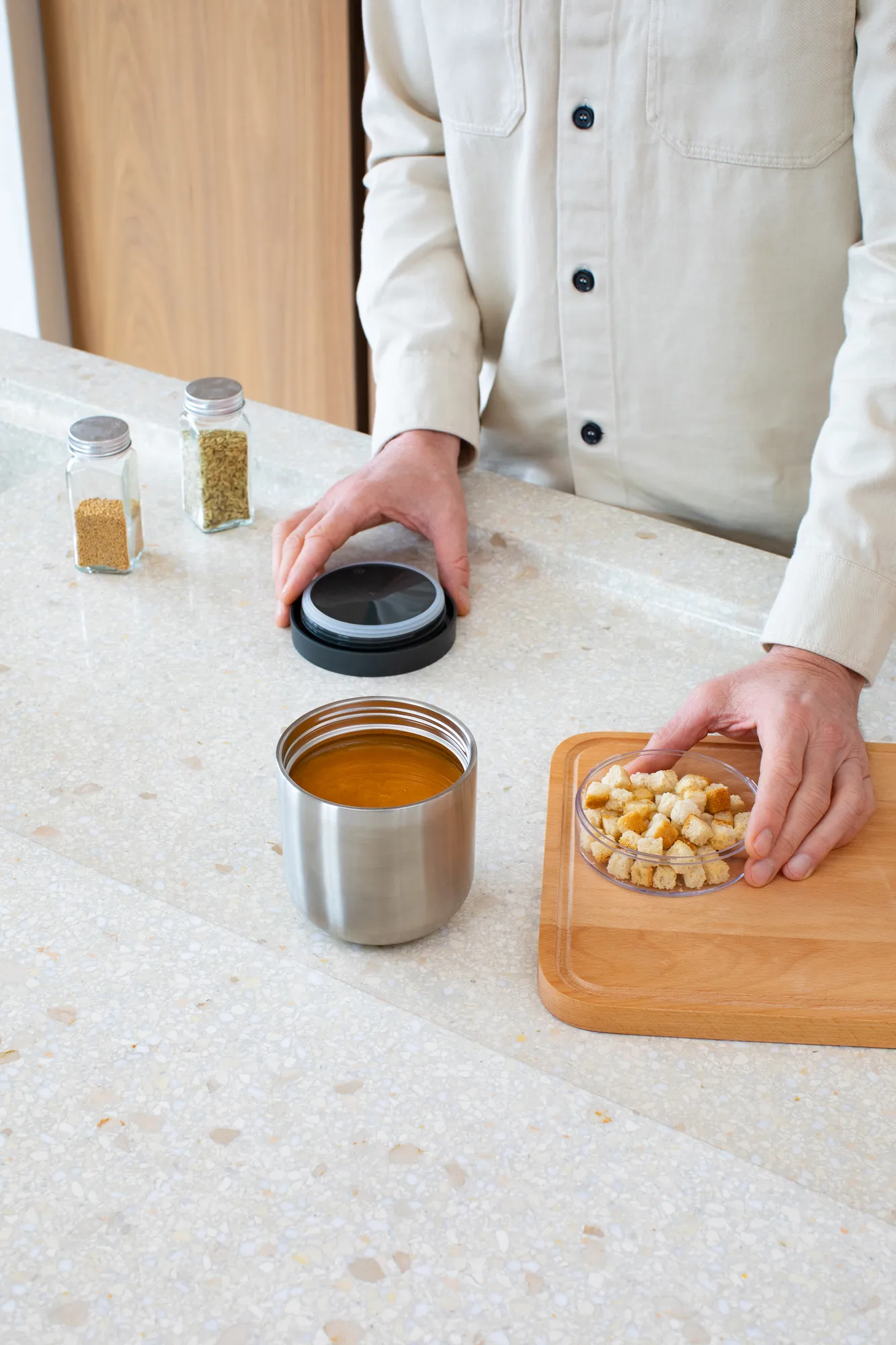 Pote térmico para alimentos 0,5 l Make & Take, Cinzento escuro  Brabantia