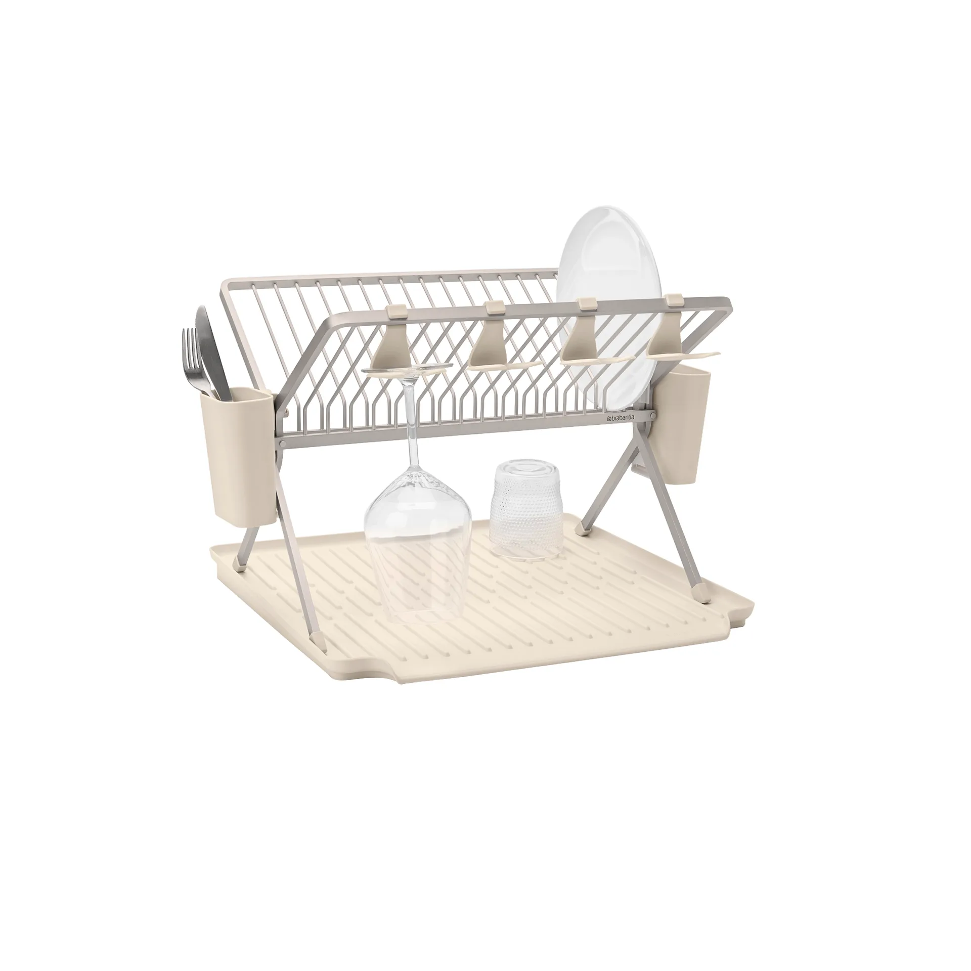 Prateleira de louça dobrável Sinkside 51 cm, Soft Beige Brabantia