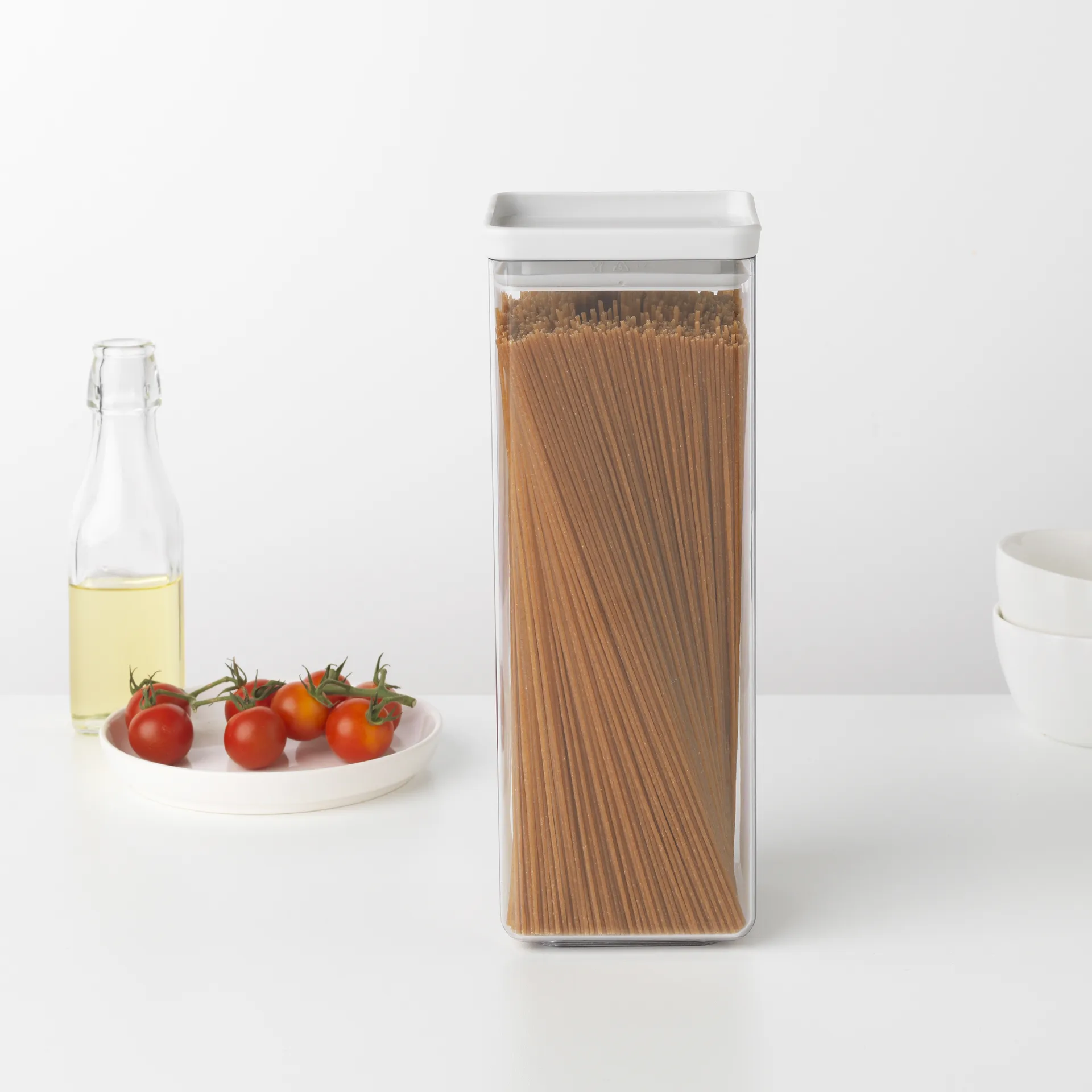 Recipiente com tampa quadrado TASTY+ 2,5 L, Light grey Brabantia