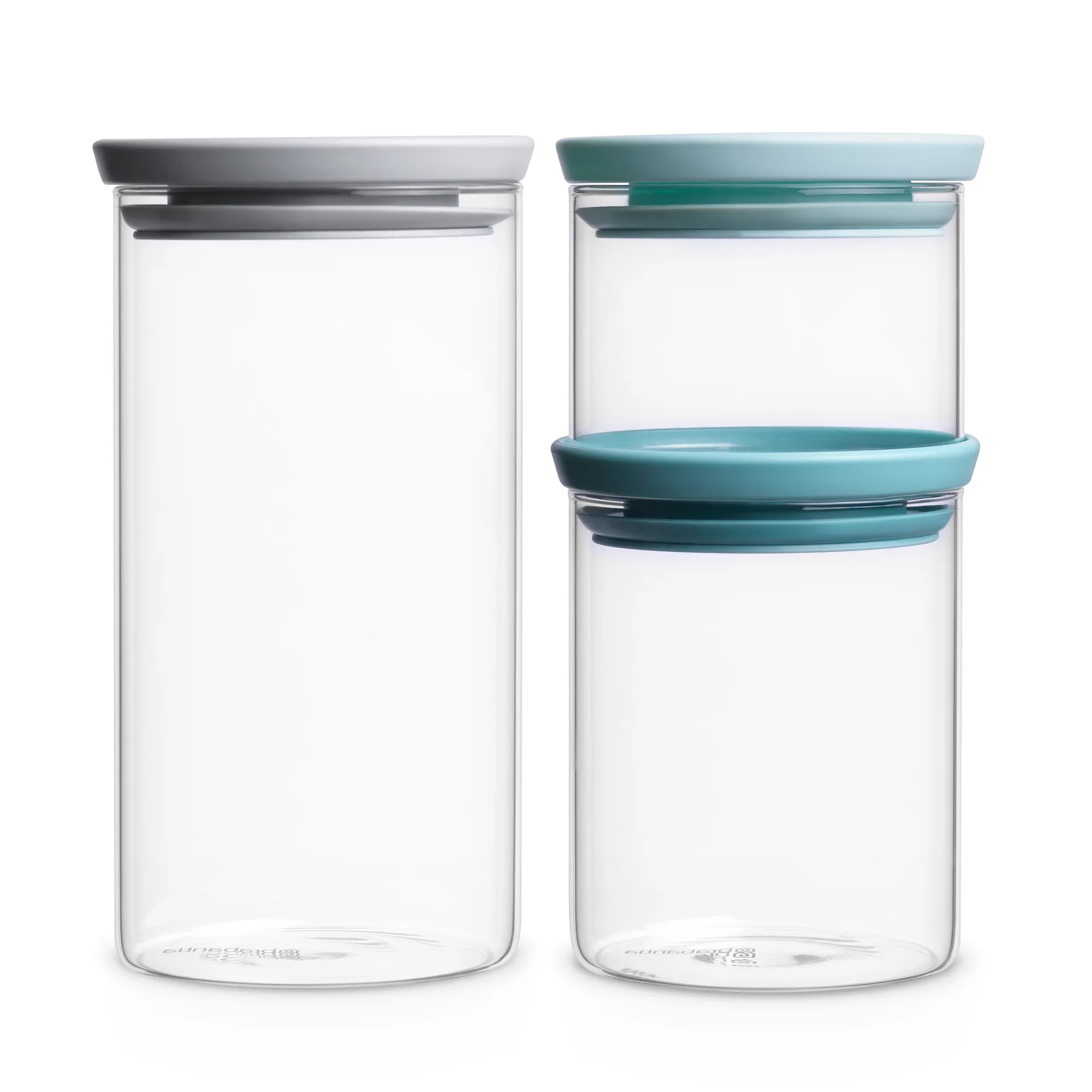 Recipiente de vidro Brabantia, 3 un., cinza-azul Brabantia