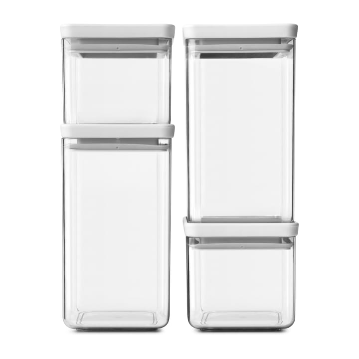 Recipientes com tampa quadrados TASTY+ - Light grey - Brabantia