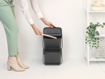 Sort & Go balde de lixo empilhável 20 L - Cinza - Brabantia