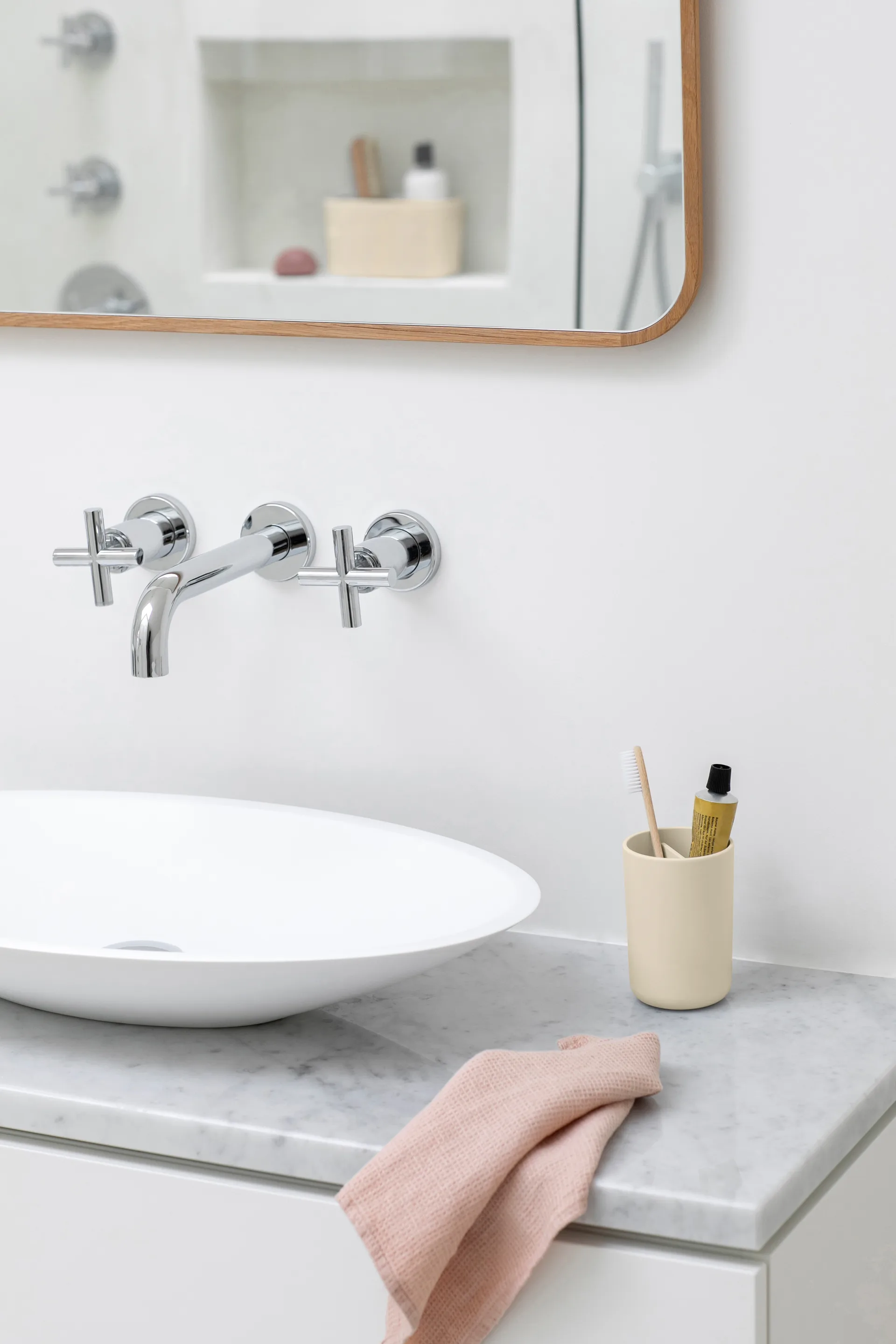 Suporte para escovas de dentes Brabantia, Bege suave Brabantia