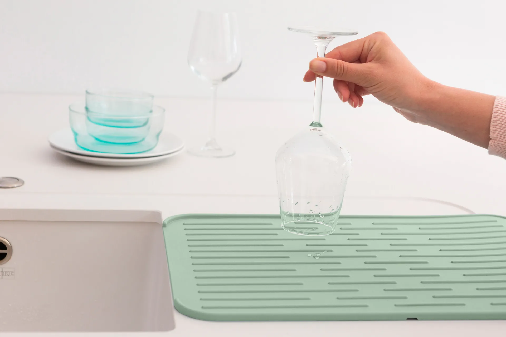 Tapete de silicone para pratos Brabantia, Jade green Brabantia