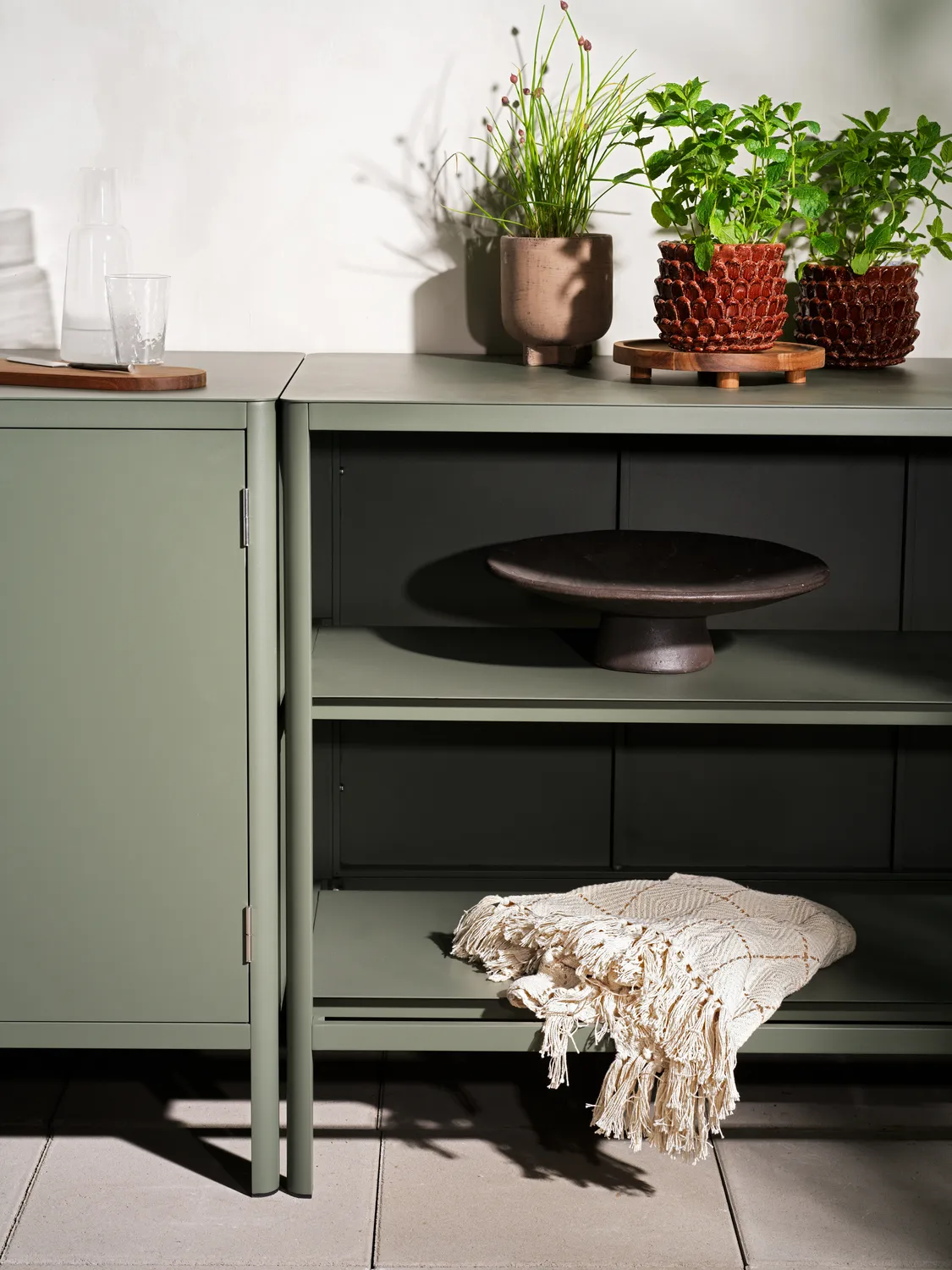 Armário de base de cozinha exterior Kelia, Nordic green, 121x91x64 cm Brafab