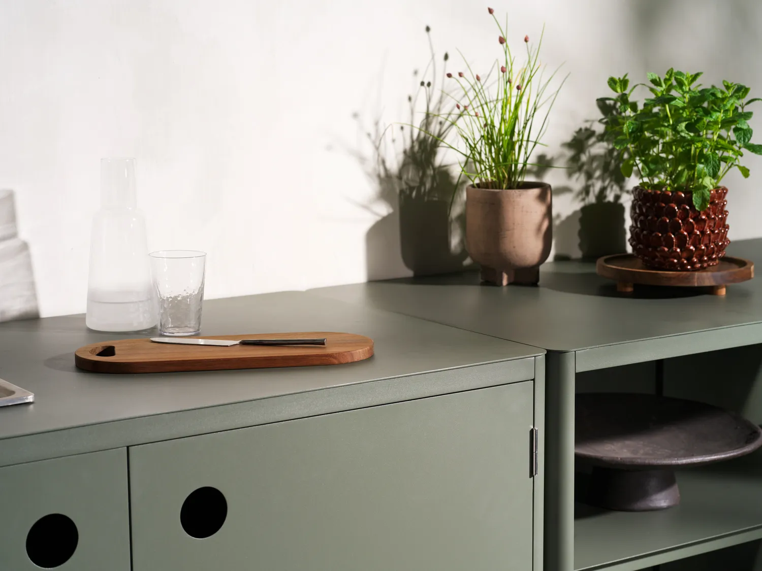 Armário de base de cozinha exterior Kelia, Nordic green, 121x91x64 cm Brafab