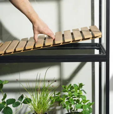 Armário de plantas Grower Greens - Preto, 81x137 cm - Brafab